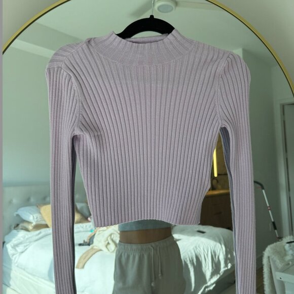 princess polly light purple cropped sweater size small - Picture 1 of 1